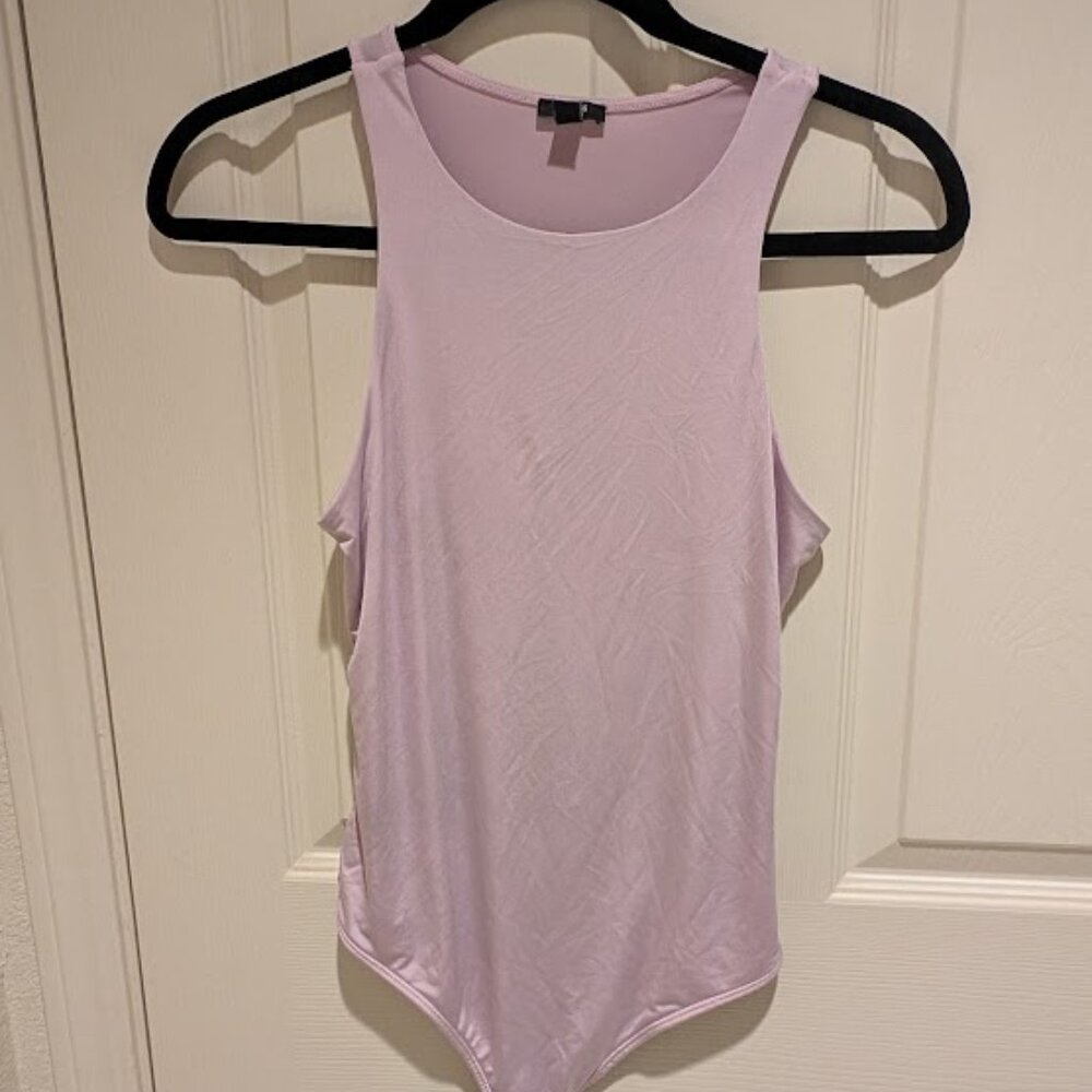Express | Body Contour Compression High Neck Bodysuit -Light pink S
